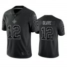 Men & Youth #12 Chris Olave New Orleans Saints Black Reflective Limited Jersey