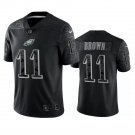 Men & Youth #11 A.J. Brown Philadelphia Eagles Black Reflective Limited Jersey