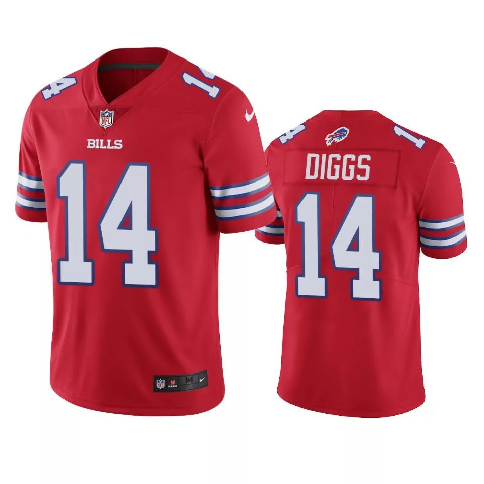 Men & Youth #14 Stefon Diggs Buffalo Color Rush Limited Red Jersey