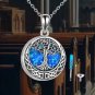 Tree of Life Urn Necklaces for Sterling Silver Abalone Shell Celtic Moon