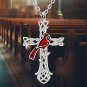 925 Sterling Silver Celtic cross Cardinal necklace - Perfect Gift for Women