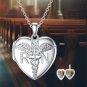 Sterling Silver RN Locket Necklace Commemorative Gift for Nurses