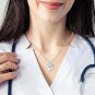 Sterling Silver RN Locket Necklace Commemorative Gift for Nurses