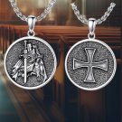 Knights Templar Necklace 925 Sterling Silver Necklace For Men Women Knights Templar Necklace 925 Sterling Silver Necklace For Men Women