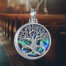 Urn Necklace for Ashes Sterling Silver Abalone Shell Tree of Life Urn Necklace Urn Necklace for Ashes Sterling Silver Abalone Shell Tree of Life Urn Necklace