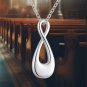 Sterling Silver Infinity Urn Pendant Cremation Jewelry for Ashes