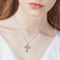 Elegant Sterling Silver Infinity Symbol Cross Necklace - Memorial Urn Pendant