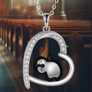 Heart-Shaped Sterling Silver Penguin Necklace - Perfect Gift for Penguin Lovers Heart-Shaped Sterling Silver Penguin Necklace - Perfect Gift for Penguin Lovers