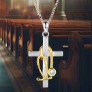 Sterling Silver Stethoscope Cross Necklace - Nurse Doctor Grad Sterling Silver Stethoscope Cross Necklace - Nurse Doctor Grad