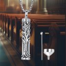 Elegant 925 Sterling Silver Tree of Life Urn Necklace - Memorial Keepsake Jewelr