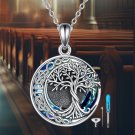Elegant Silver Tree of Life Urn Necklace - Sterling Silver Memorial Jewelry Elegant Silver Tree of Life Urn Necklace - Sterling Silver Memorial Jewelry