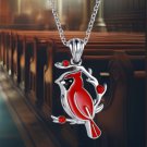 925 Sterling Silver Red Cardinal Urn Pendant Necklace - Memorial Keepsak 925 Sterling Silver Red Cardinal Urn Pendant Necklace - Memorial Keepsak