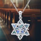 925 Sterling Silver Tree of Life Star of David Necklace with Abalone Shell Penda 925 Sterling Silver Tree of Life Star of David Necklace with Abalone Shell Penda