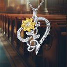 Sunflower Necklace S925 Sterling Silver - You are My Sunshine Necklace Sunflower Necklace S925 Sterling Silver - You are My Sunshine Necklace