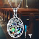 925 Sterling Silver Tree of Life Necklace with Abalone Shell - Perfect Memorial 925 Sterling Silver Tree of Life Necklace with Abalone Shell - Perfect Memorial
