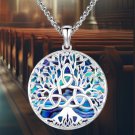 925 Sterling Silver Celtic Tree of Life Pendant with Natural Abalone Shell 925 Sterling Silver Celtic Tree of Life Pendant with Natural Abalone Shell