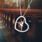 Rose Gold Ballerina Necklace - 925 Sterling Silver Ballet Dancer Pendant