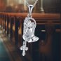 Elegant Sterling Silver Praying Hands Necklace - Inspirational Gift