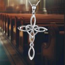 Sterling Silver Celtic Cross Necklace - Elegant and Unique Design