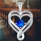Infinity Love Heart Pendant Necklace -18K White Gold Filled & 5A CZ Infinity Love Heart Pendant Necklace -18K White Gold Filled & 5A CZ
