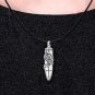 Sterling Silver Rose Bullet Urn Necklace for Ashes - Elegant Memorial Jewelry
