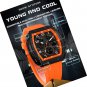 Watch for Men Unique Rectangle Dial White Wristwatch with Digital