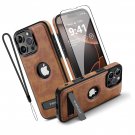For iPhone 16 Pro Max Leather Case,Built-in Invisible Stand [Compatible For iPhone 16 Pro Max Leather Case,Built-in Invisible Stand [Compatible