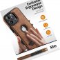 For iPhone 16 Pro Max Leather Case,Built-in Invisible Stand [Compatible