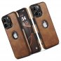Design Compatible with iPhone 16 Pro Max Case Leather Business Vintage Slim Soft