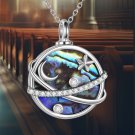 Urn Necklace for Ashes Sterling Silver Abalone Shell Urn Necklace for Ashes Sterling Silver Abalone Shell