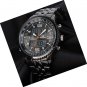 Men's LED Analog Digital Watch Men Date Week Sports All Black Steel for