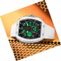 Watches for Men Unique Rectangle Dial White Wristwatch with Digital
