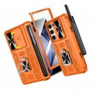 for Galaxy Z Fold 5 Case with S Pen Holder, [Hinge Protection][360°Ring Z