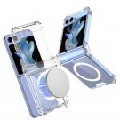 Clear Magnetic Case for Samsung Galaxy Z Flip 5 with Hinge Protection with 2 in Clear Magnetic Case for Samsung Galaxy Z Flip 5 with Hinge Protection with 2 in