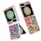 for Samsung Galaxy Z Flip 5 Magnetic Case, Clear Design with Cute Flower Pattern for Samsung Galaxy Z Flip 5 Magnetic Case, Clear Design with Cute Flower Pattern