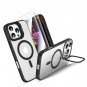 Designed for iPhone 16 Pro Max Case Magnetic with Kickstand and Screen Military