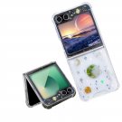 for Samsung Galaxy Z FLIP 6 Case Cute Kawaii Clear with Green Planet