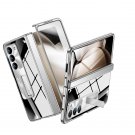 for Samsung Galaxy Z Fold 5 Cover: Sleek Clear Electroplated Stand Protective - for Samsung Galaxy Z Fold 5 Cover: Sleek Clear Electroplated Stand Protective -