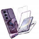 for Samsung Galaxy S24 Case with Slide Camera Cover + Screen Protector, for Samsung Galaxy S24 Case with Slide Camera Cover + Screen Protector,