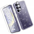 3 in 1 for Samsung Galaxy S24 Case Glitter, [Non-Yellowing] with Screen + Camera