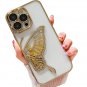 Compatible with iPhone Case,Glitter Electro Plated Butterfly Liquid