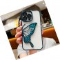 Compatible with iPhone Case,Glitter Electro Plated Butterfly Liquid
