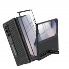 for Samsung Galaxy Z Fold 6 Case with Kickstand and Tempered Glass PU Z