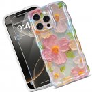 for iPhone 16 Pro Max Case [with 9H Screen Protectors] Wave Bumper Colorful Oil