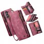 Wallet Case for Samsung Galaxy Z Fold6 2024, Zipper Purse Leather Case with TPU