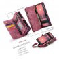 Wallet Case for Samsung Galaxy Z Fold6 2024, Zipper Purse Leather Case with TPU
