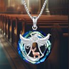 Guardian Angel Necklace for Women Sterling Silver Reindeer