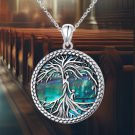 Tree of Life Abalone Shell Pendant Necklace Cubic Zirconia Tree of Life Abalone Shell Pendant Necklace Cubic Zirconia
