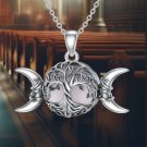 Triple Moon Goddess Tree of Life Necklace For Her