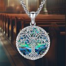 925 Sterling Silver Tree of Life Celtic Knot Pendant with Natural Abalone Shell 925 Sterling Silver Tree of Life Celtic Knot Pendant with Natural Abalone Shell